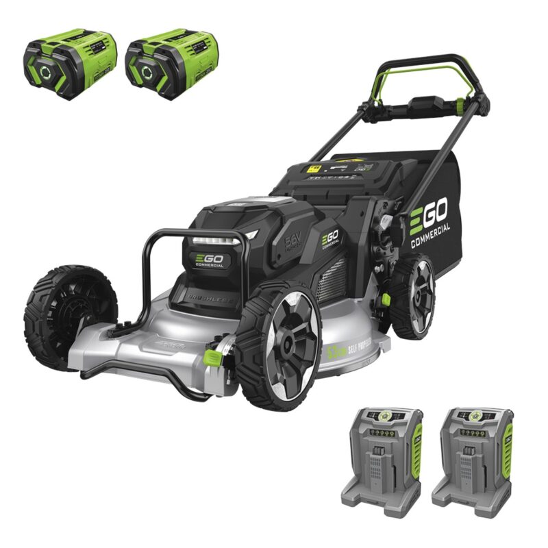 EGO POWER+ 56V Commercial 53cm Aluminium Deck Self-Propelled Lawn Mower KIT